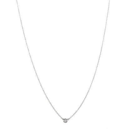 Tiffany Platinum Diamond .14ct Elsa Peretti Diamonds by the Yard Pendant Necklace 1 of 5