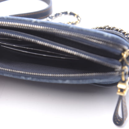 Chanel Denim Calfskin Quilted Small Gabrielle Clutch With Chain Blue 7 of 13