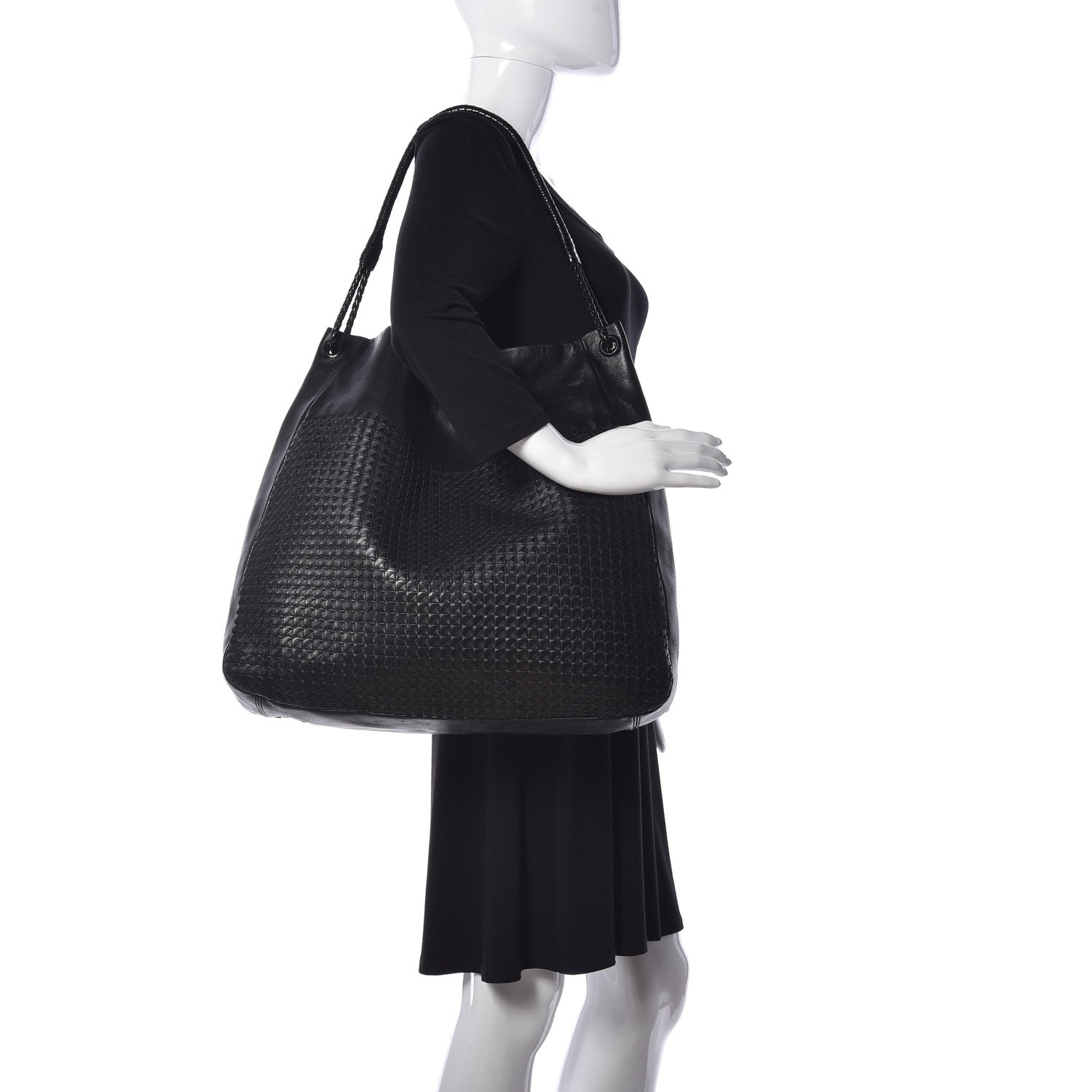 Bottega Veneta Nappa Intrecciato Braided Hobo Black 2 of 8