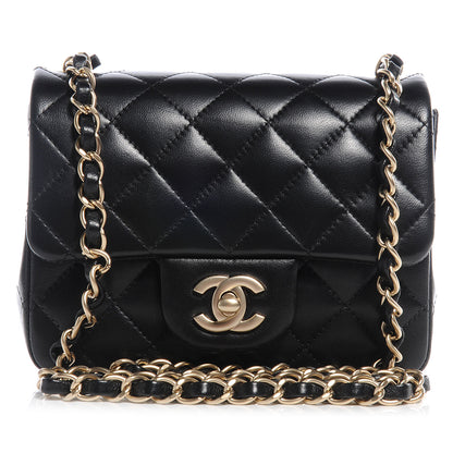 Chanel Lambskin Mini Square Flap Black 1 of 8