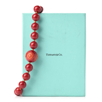 Tiffany Resin Paloma Picasso Zellige Bead Necklace Red 7 of 7