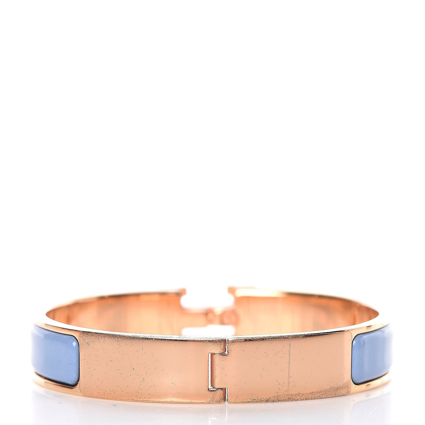 Enamel Narrow Clic Clac H Bracelet GM Bleu Lupin
