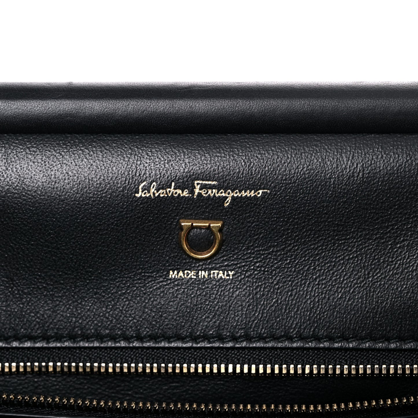 Calfskin Frame Satchel Black