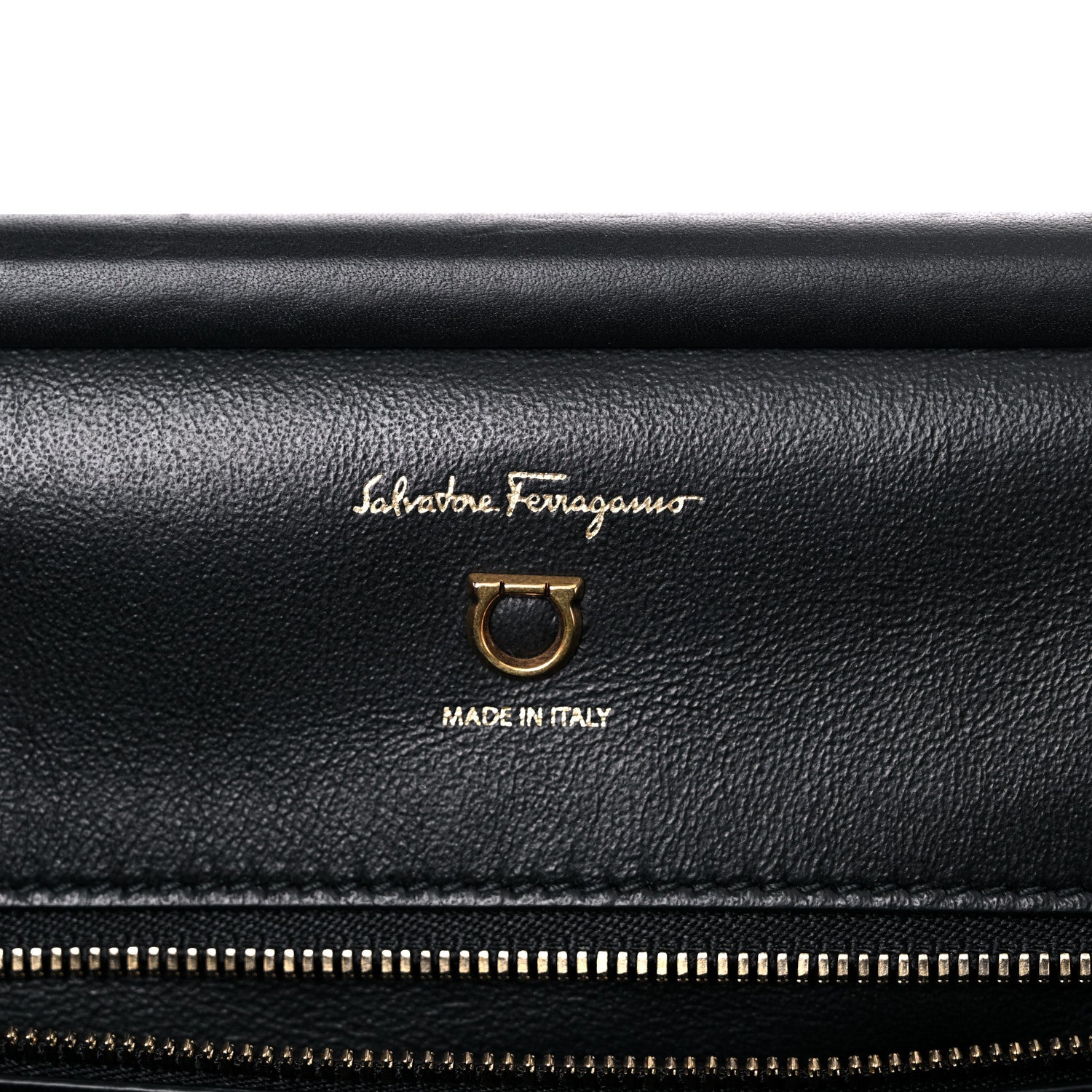 Salvatore Ferragamo Calfskin Frame Satchel Black 6 of 12