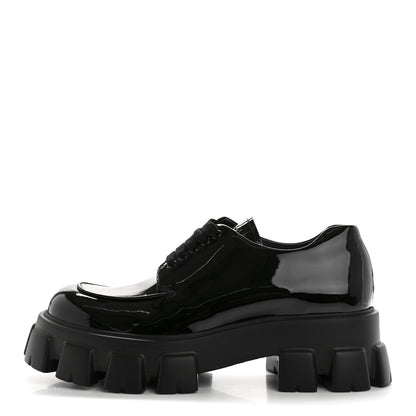 Prada Monolith 55mm Derby Loafers 8 Black 1 of 10