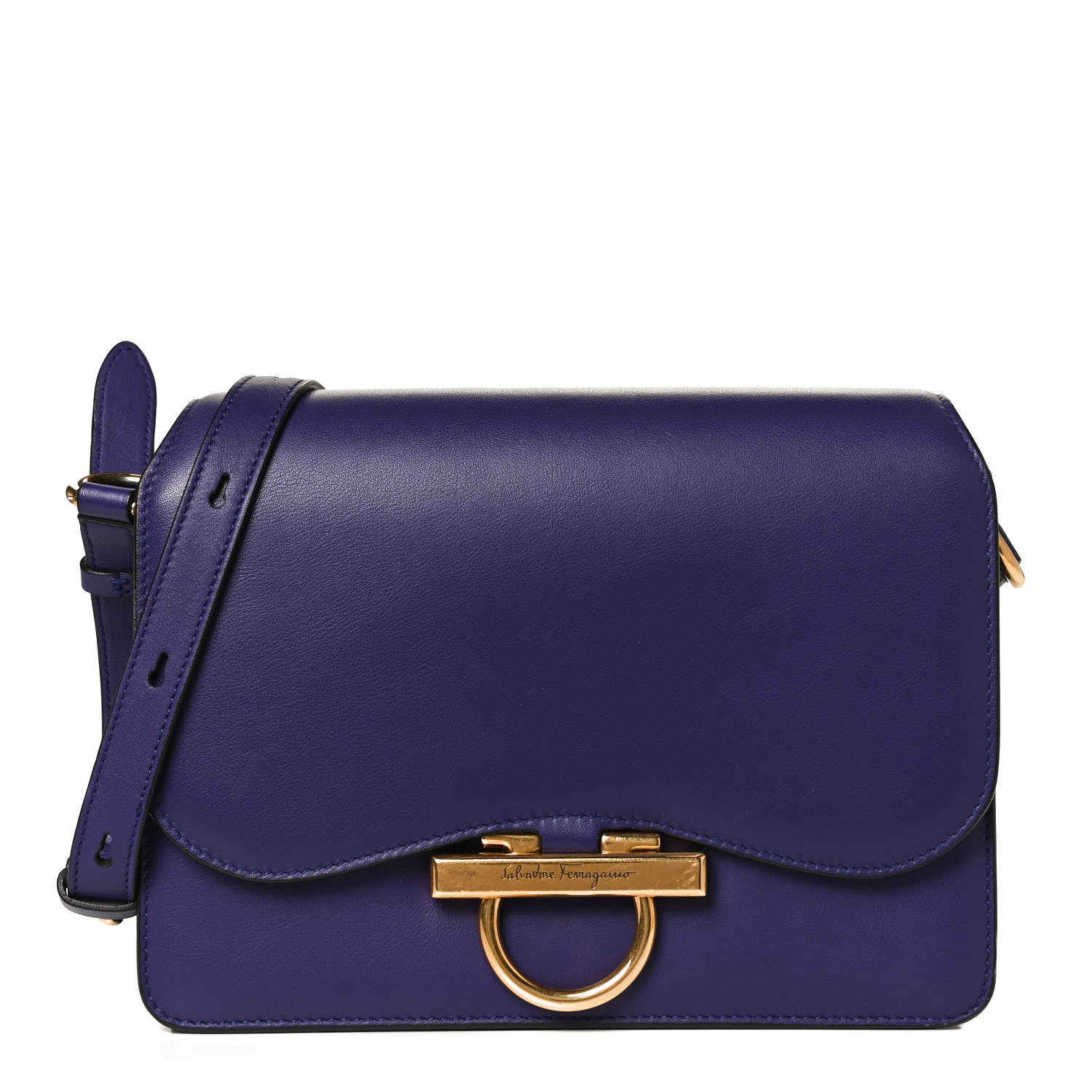 Salvatore Ferragamo Calfskin Joanne Crossbody Purple 1 of 11