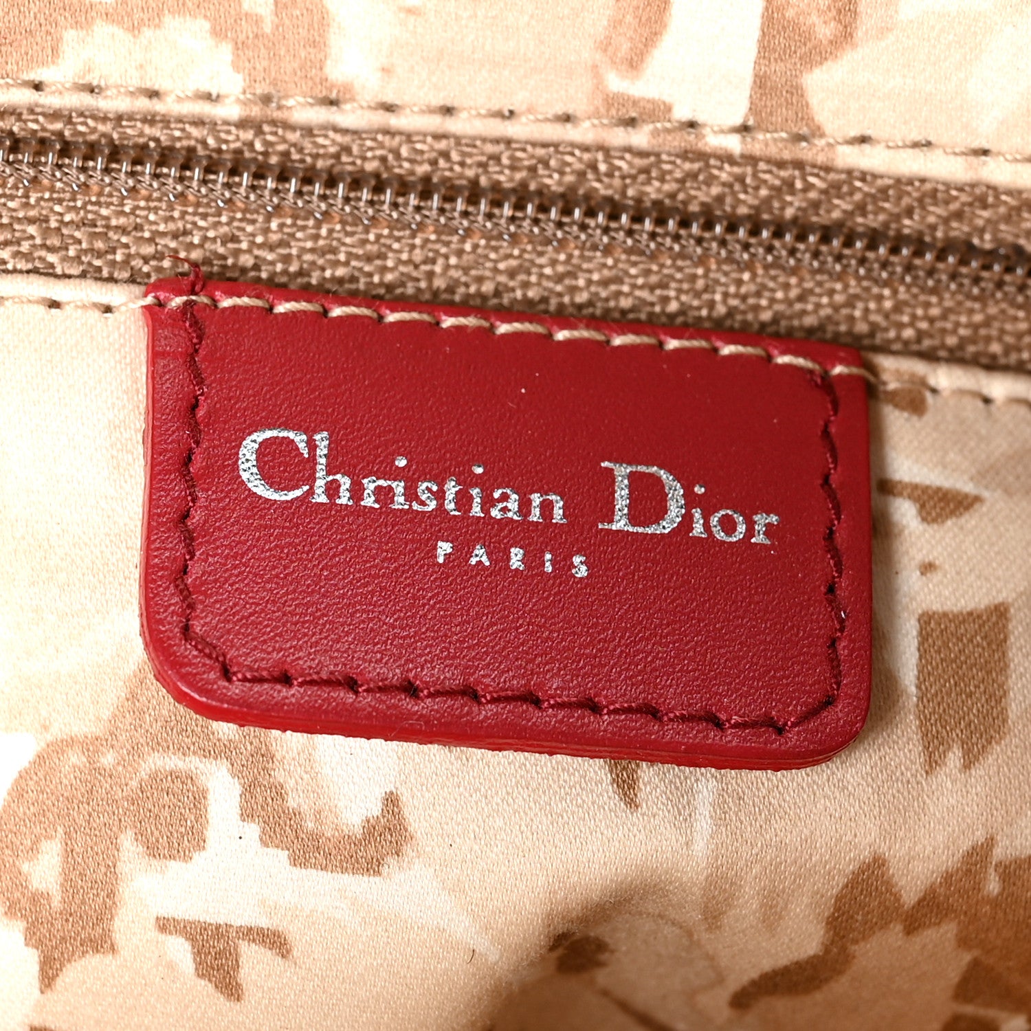 Christian Dior Calfskin Frame Pocket Satchel Red 6 of 14