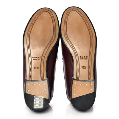 Gucci Lambskin Womens Brixton Horsebit Loafers 35.5 Vintage Bordeaux 5 of 9