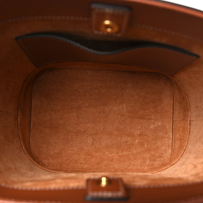 Celine Smooth Calfskin Small Cuir Triomphe Bucket Bag Tan 5 of 10
