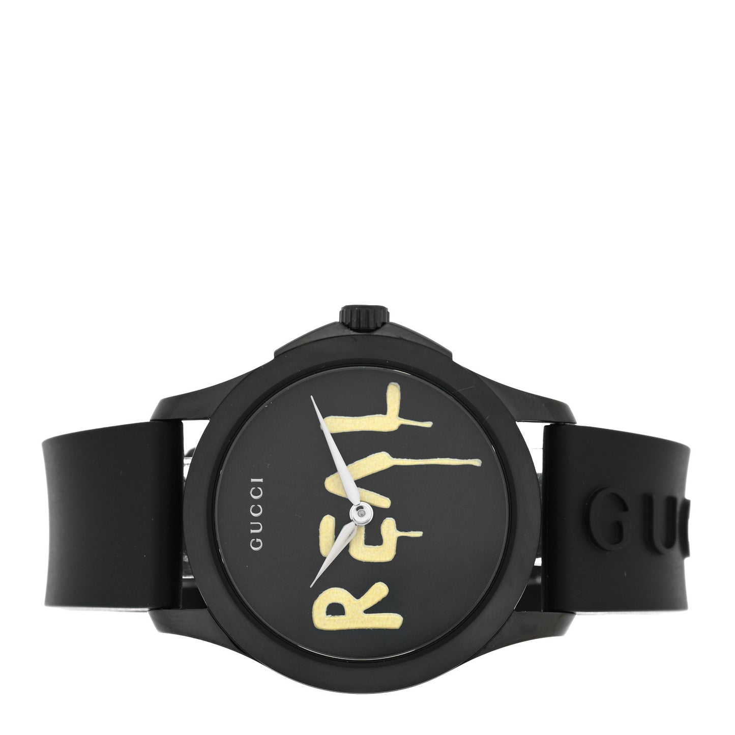 PVD Stainless Steel Rubber 38mm G-Timeless REAL Quartz Watch Black