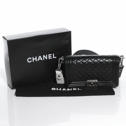 Chanel Lambskin Stingray Quilted Medium Boy Flap Black 5 of 8