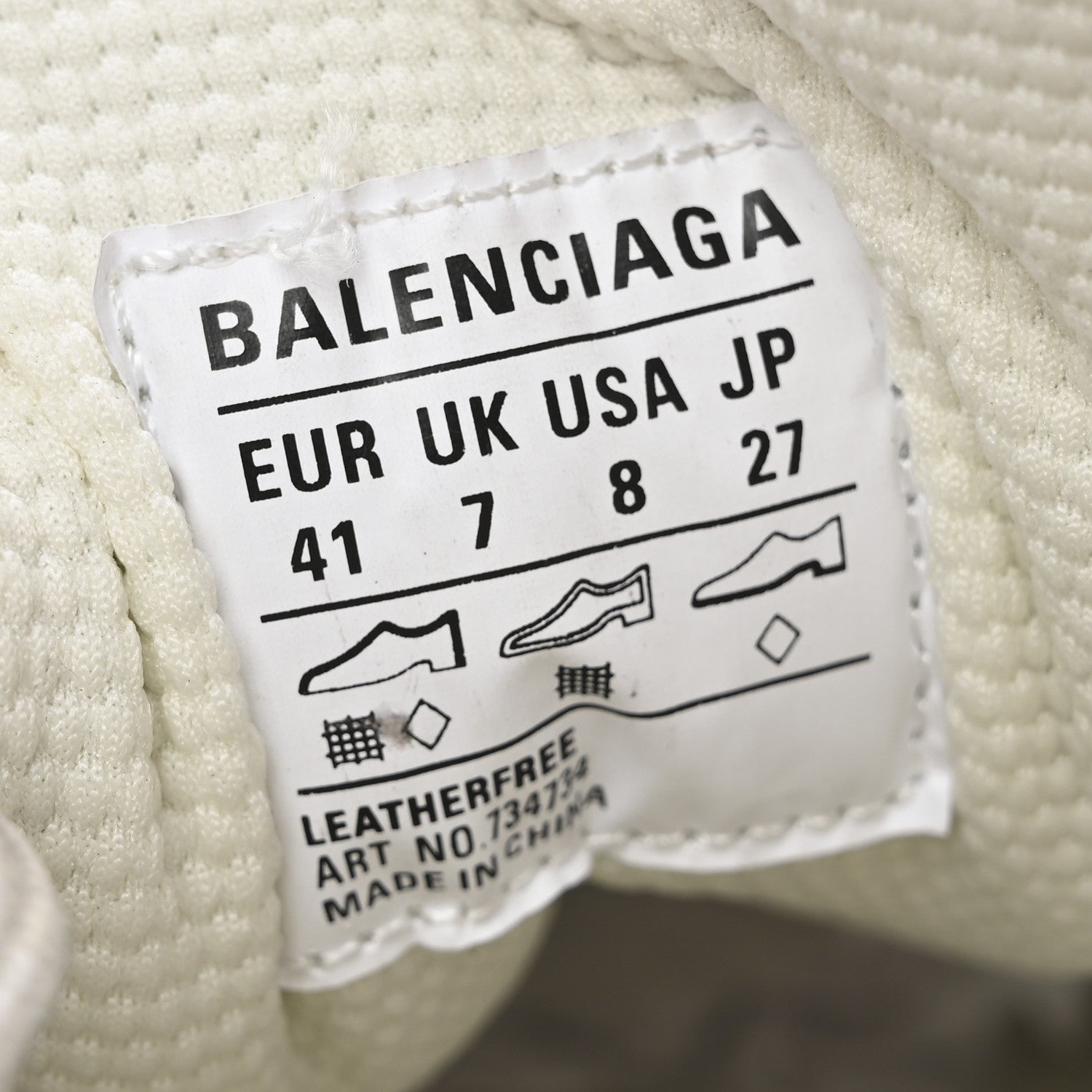 Balenciaga Mesh Rubber Womens 3XL Sneakers 41 Eggshell 8 of 9