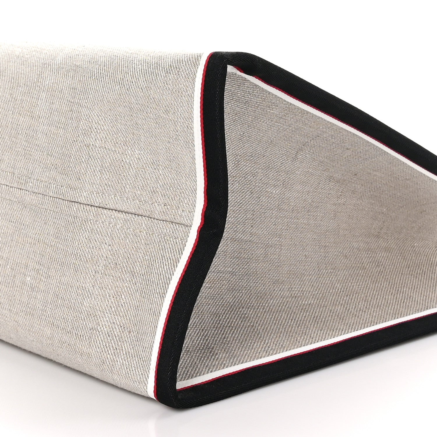 Christian Louboutin Linen Calfskin Large Nastroloubi F.A.V.L. Tote Alabatre 8 of 9