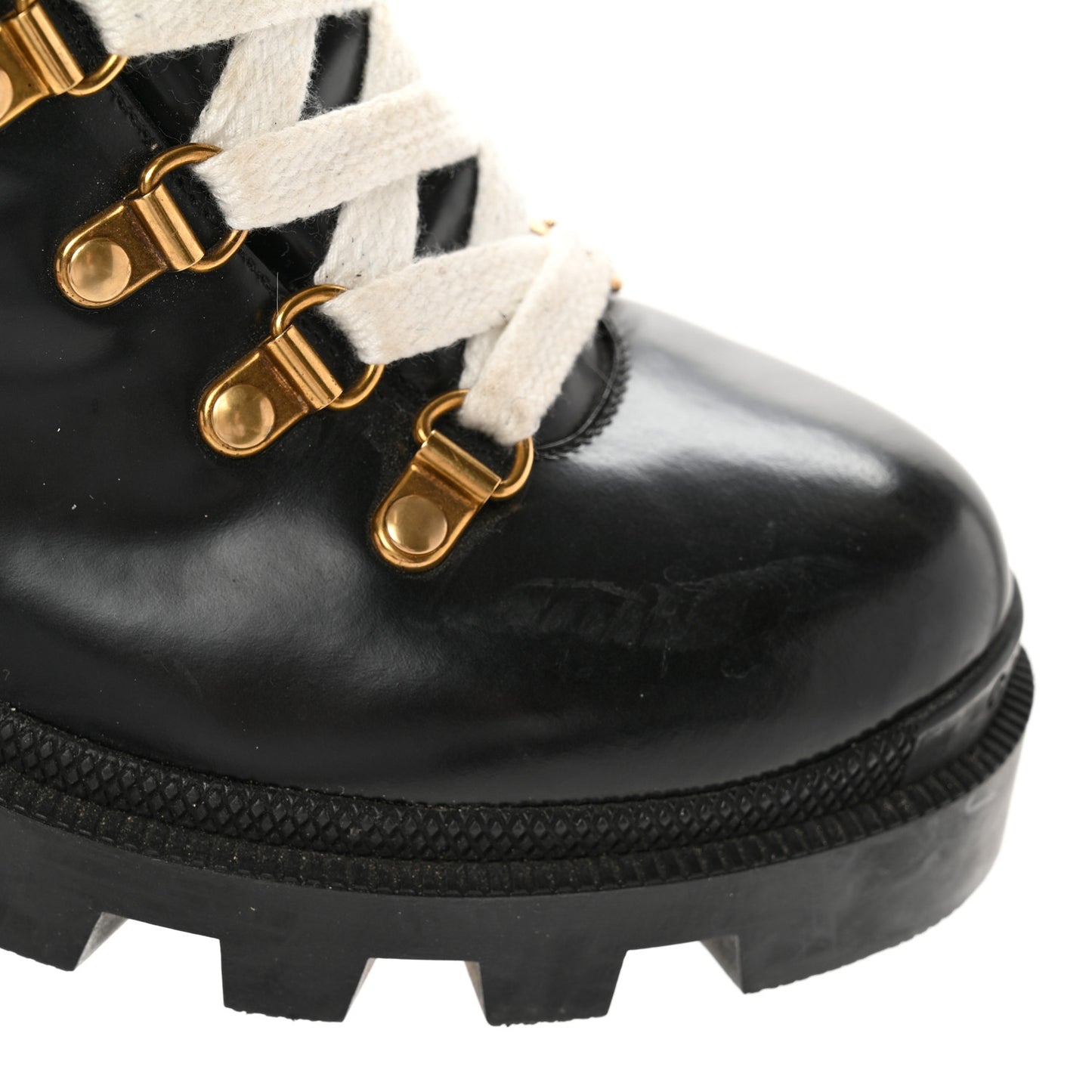 Calfskin Sylvie Web Womens Lace Up Combat Boots 37 Black