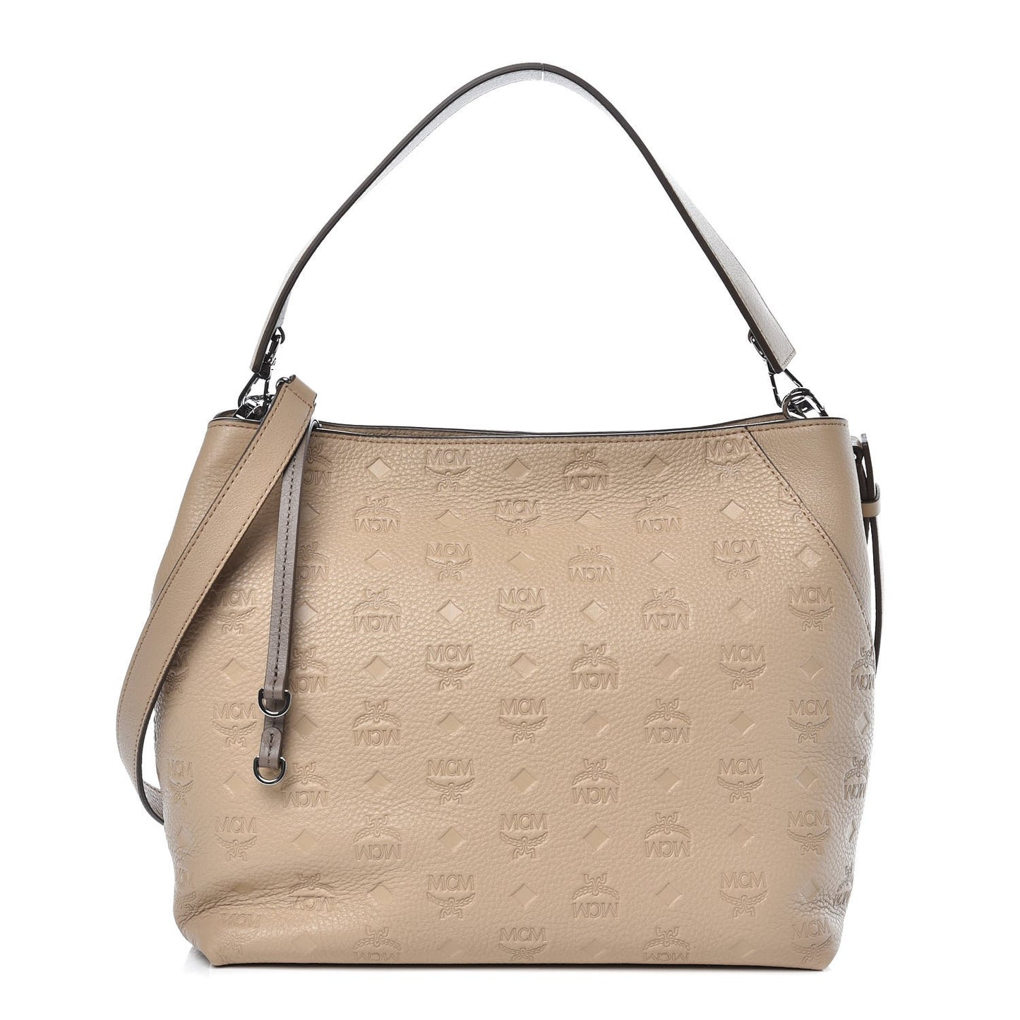 Grained Calfskin Medium Klara Hobo New Beige