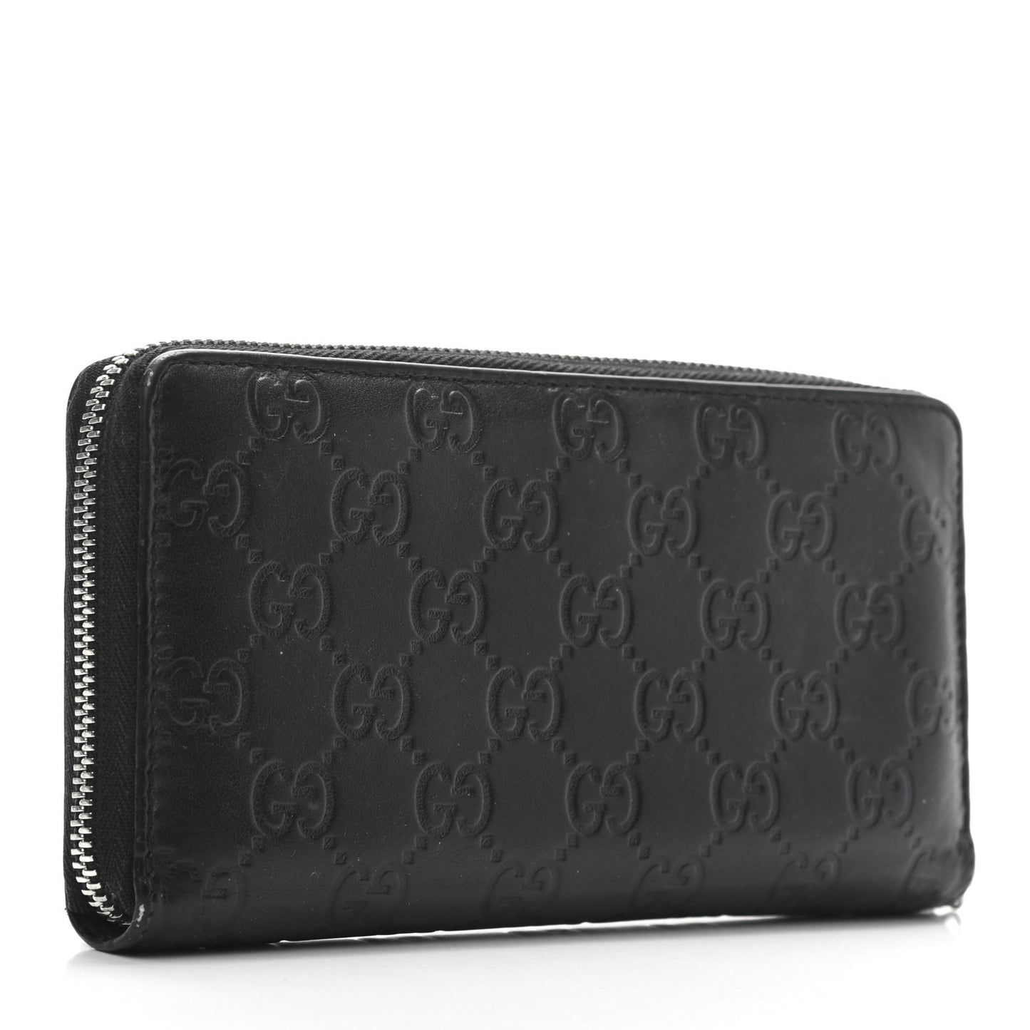Guccissima Twins Zip Around Wallet Black