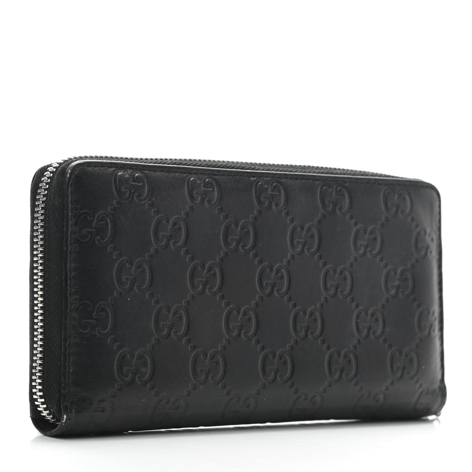 Gucci Guccissima Twins Zip Around Wallet Black 3 of 8