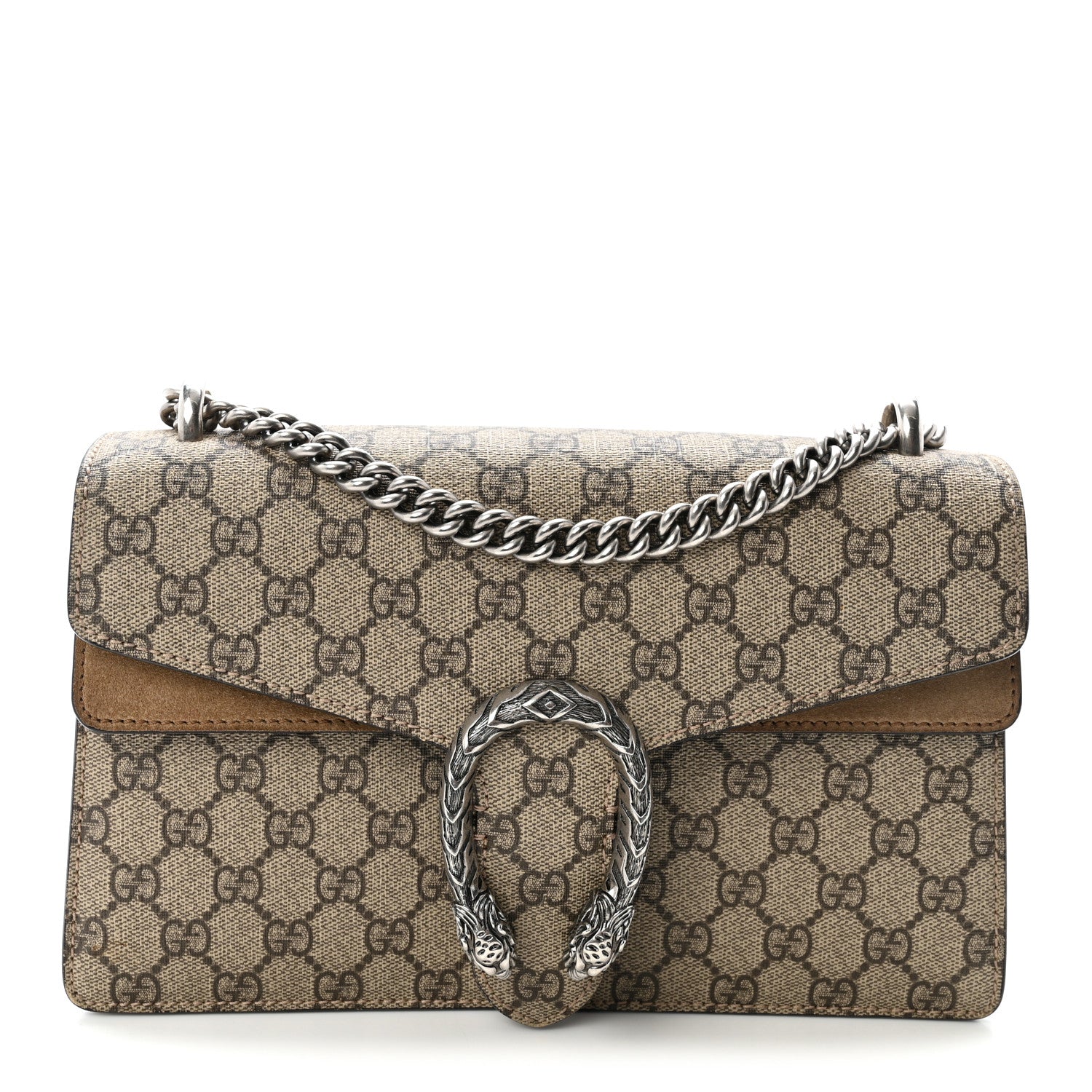 Gucci GG Supreme Monogram Small Dionysus Shoulder Bag Taupe 1 of 13