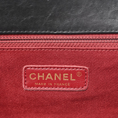 Chanel Aged Calfskin Quilted Large Pondichery Flap Black 6 of 10