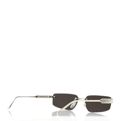 Cartier Clash De Cartier Rectangular Sunglasses Smoke Silver 4 of 8