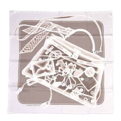 Hermes Silk Please Check In Scarf 90 1 of 4