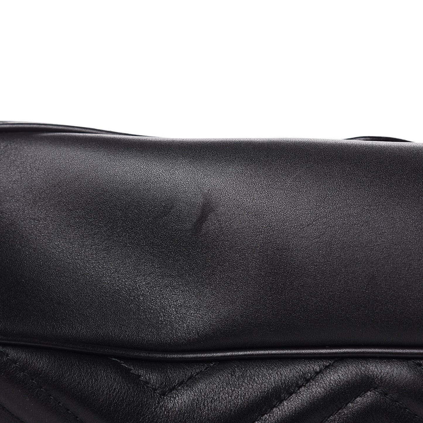 Calfskin Matelasse Medium GG Marmont Shoulder Bag Black