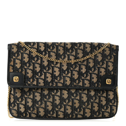 Christian Dior CHRISTIAN DIOR Monogram Chain Flap Blue 1 of 13