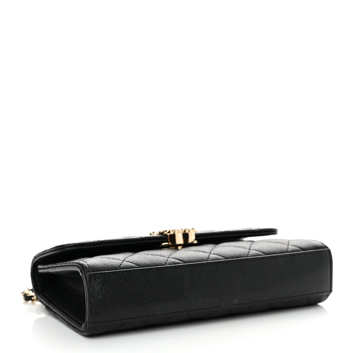 Chanel Caviar Quilted Chain Match Top Handle Phone Holder With Chain Black 4 of 15