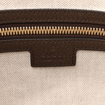 Gucci Monogram Jumbo GG Textured Dollar Calfskin Web Wristlet Messenger Bag Camel Ebony New Acero 6 of 14