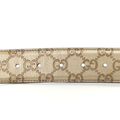 Gucci Metallic Guccissima Interlocking G Belt 90 36 Gold 5 of 8