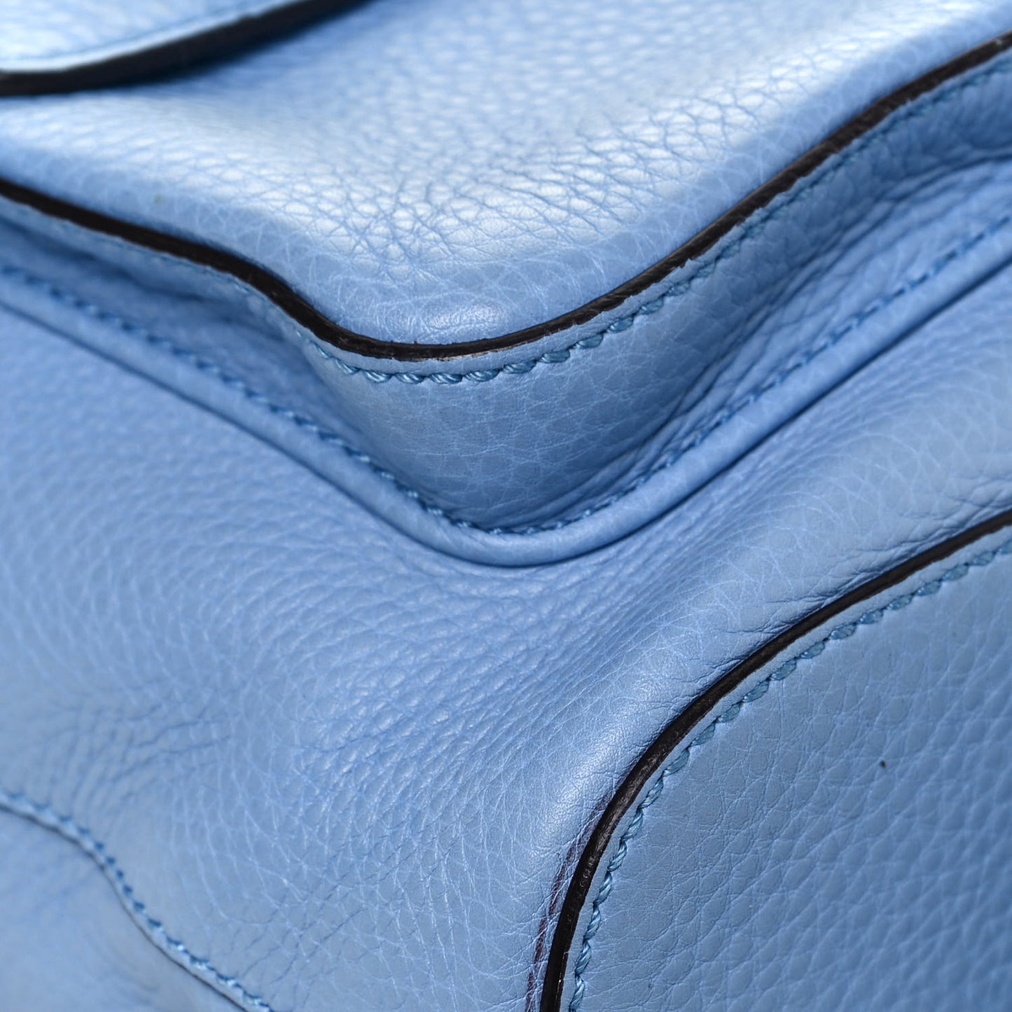 Cellarius Calfskin Medium Bamboo Backpack Mineral Blue