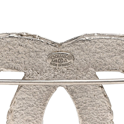 Chanel Crystal CC Brooch Silver 4 of 5