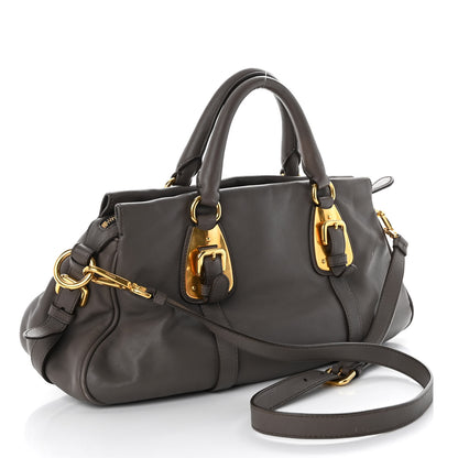 Prada Soft Calf Shopping Satchel Bambu 3 of 10