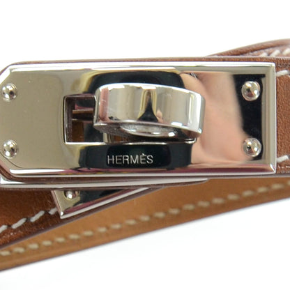 Hermes Natural Barenia Kelly Double Tour Bracelet Medium 4 of 6