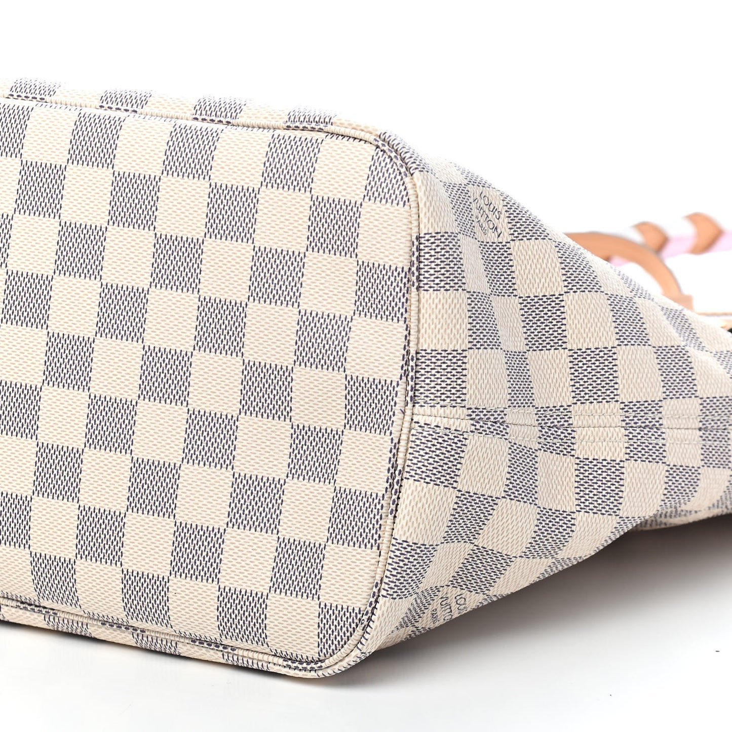 Damier Azur Braided Neverfull MM Pink