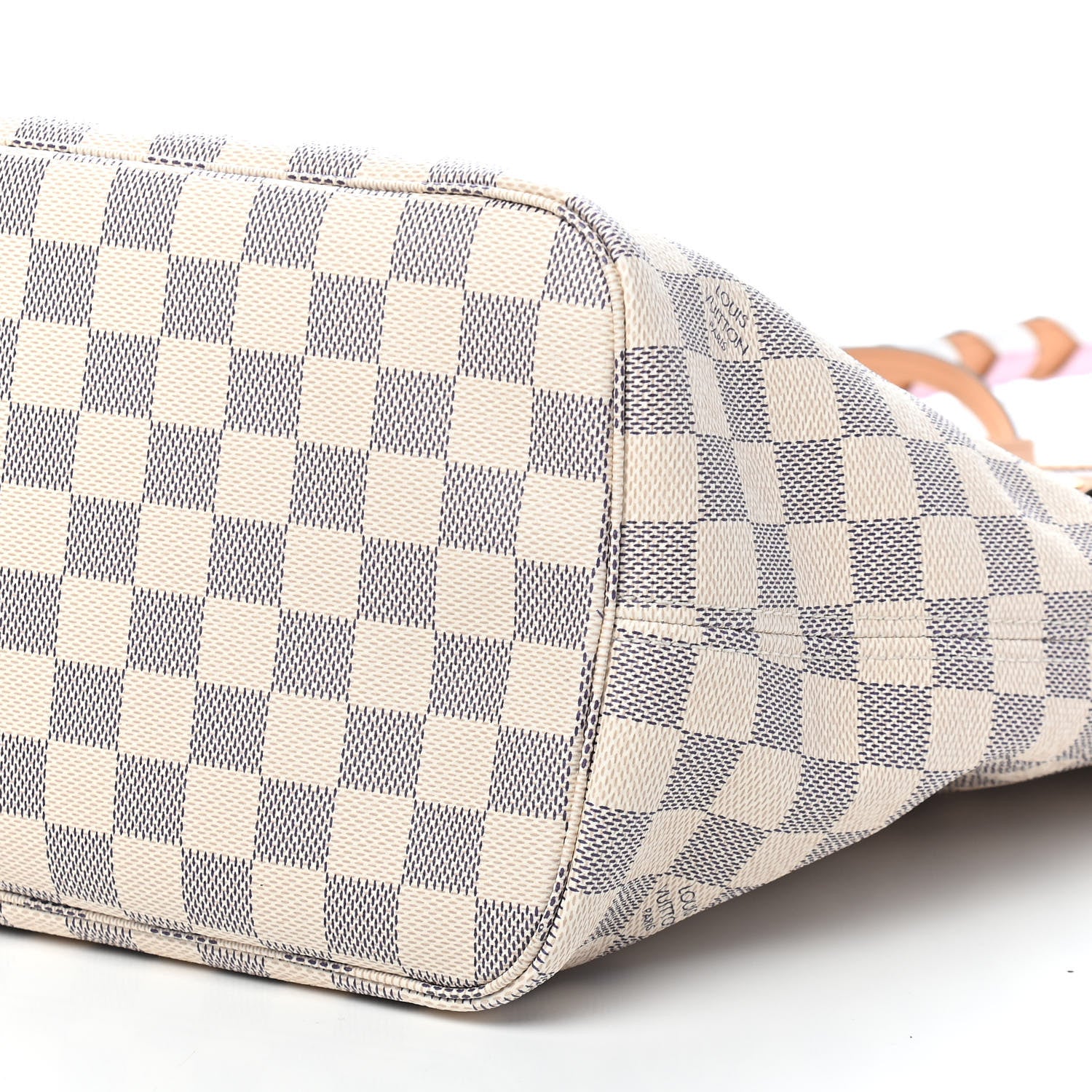 Louis Vuitton Damier Azur Braided Neverfull MM Pink 10 of 10