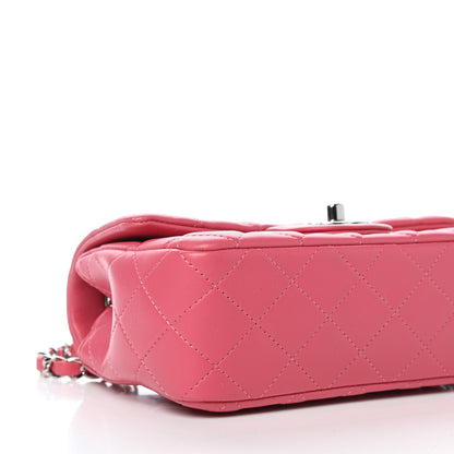 Chanel Lambskin Quilted Mini Rectangular Flap Pink 8 of 11