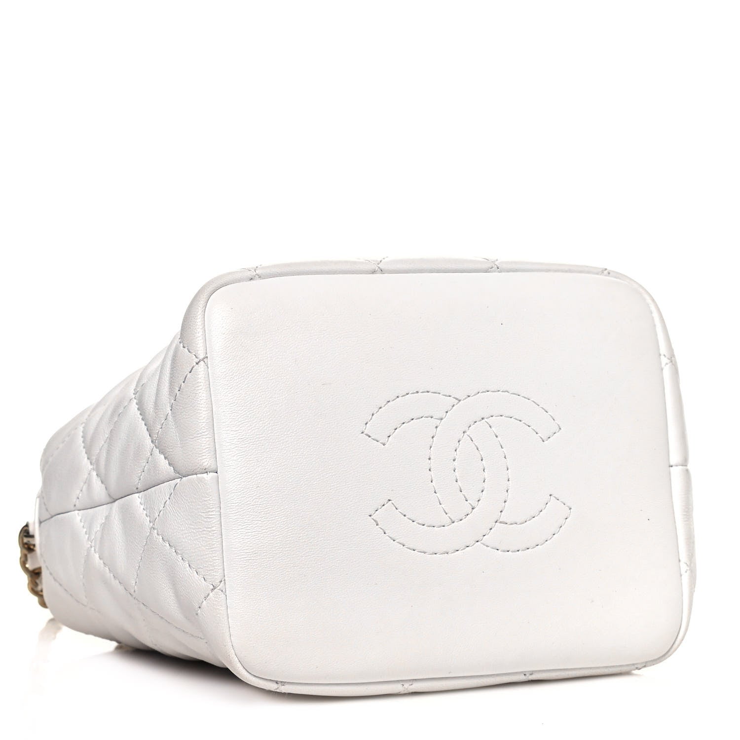 Chanel Lambskin Quilted Small Perfect Meeting Hobo White 4 of 17