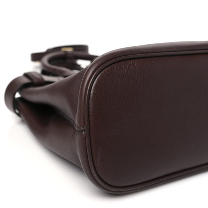 Prada Soft Grained Calfskin Vitello Daino Small Buckle Bag Brown 8 of 9
