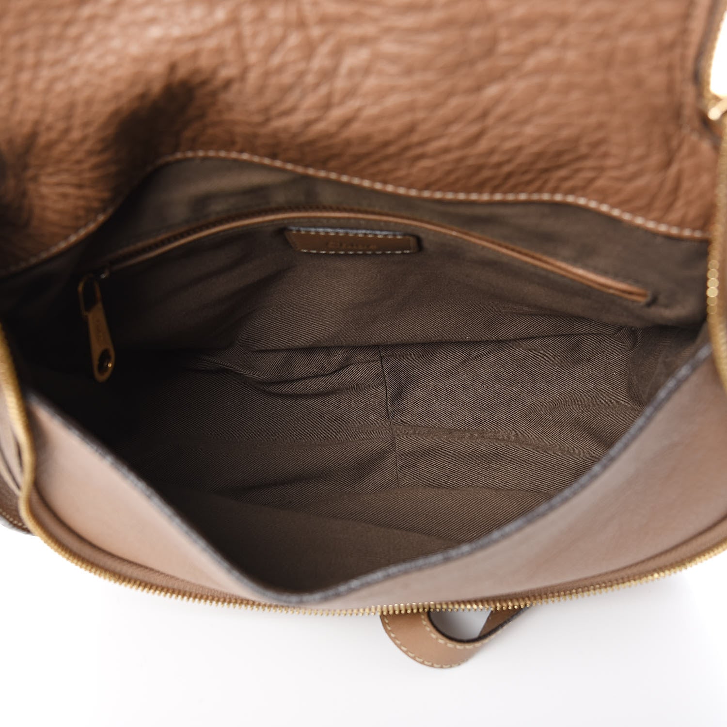Chloe Calfskin Medium Marcie Round Zip Crossbody Bag Nut 5 of 15