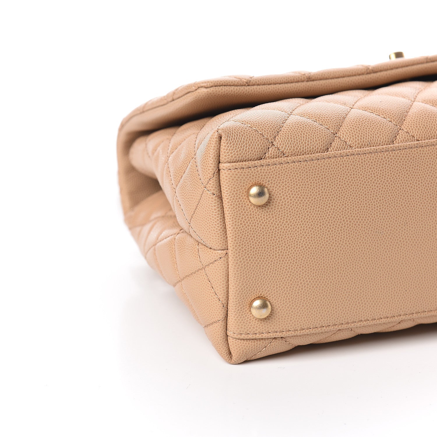 Chanel Caviar Lizard Embossed Quilted Small Coco Handle Flap Beige 5 of 11