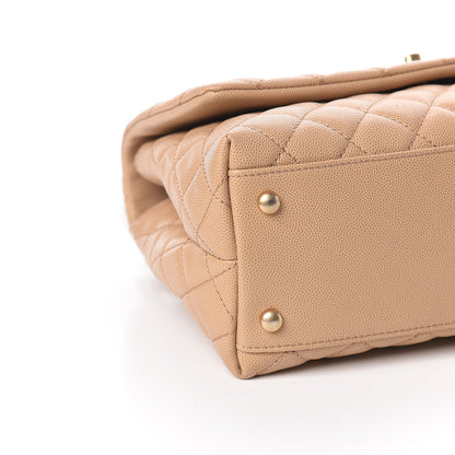 Chanel Caviar Lizard Embossed Quilted Small Coco Handle Flap Beige 5 of 11