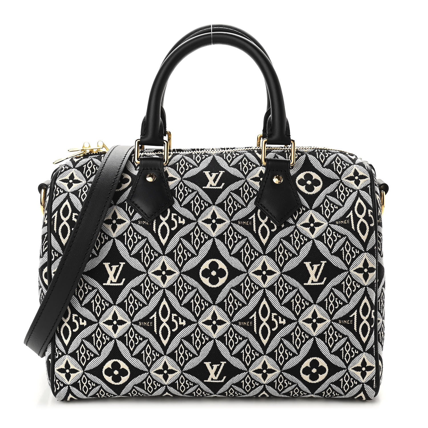 Louis Vuitton Jacquard Since 1854 Speedy Bandouliere 25 Grey 1 of 9