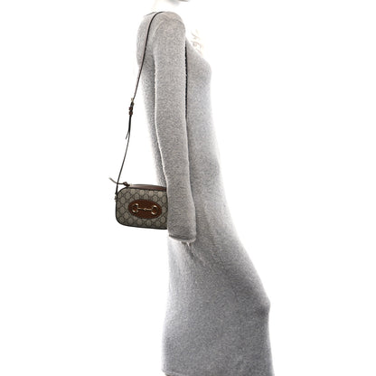 Gucci GG Supreme Monogram Mini Horsebit 1955 Camera Shoulder Bag Beige Brown Sugar 2 of 10