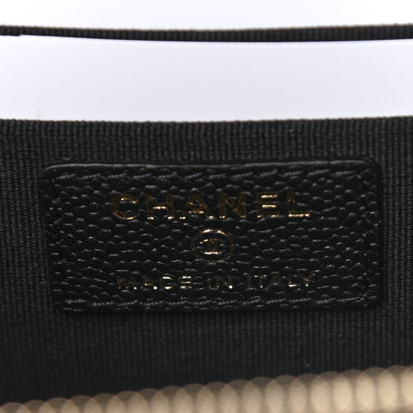 Caviar Quilted Small Tiny CC Vanity Case With Chain Black