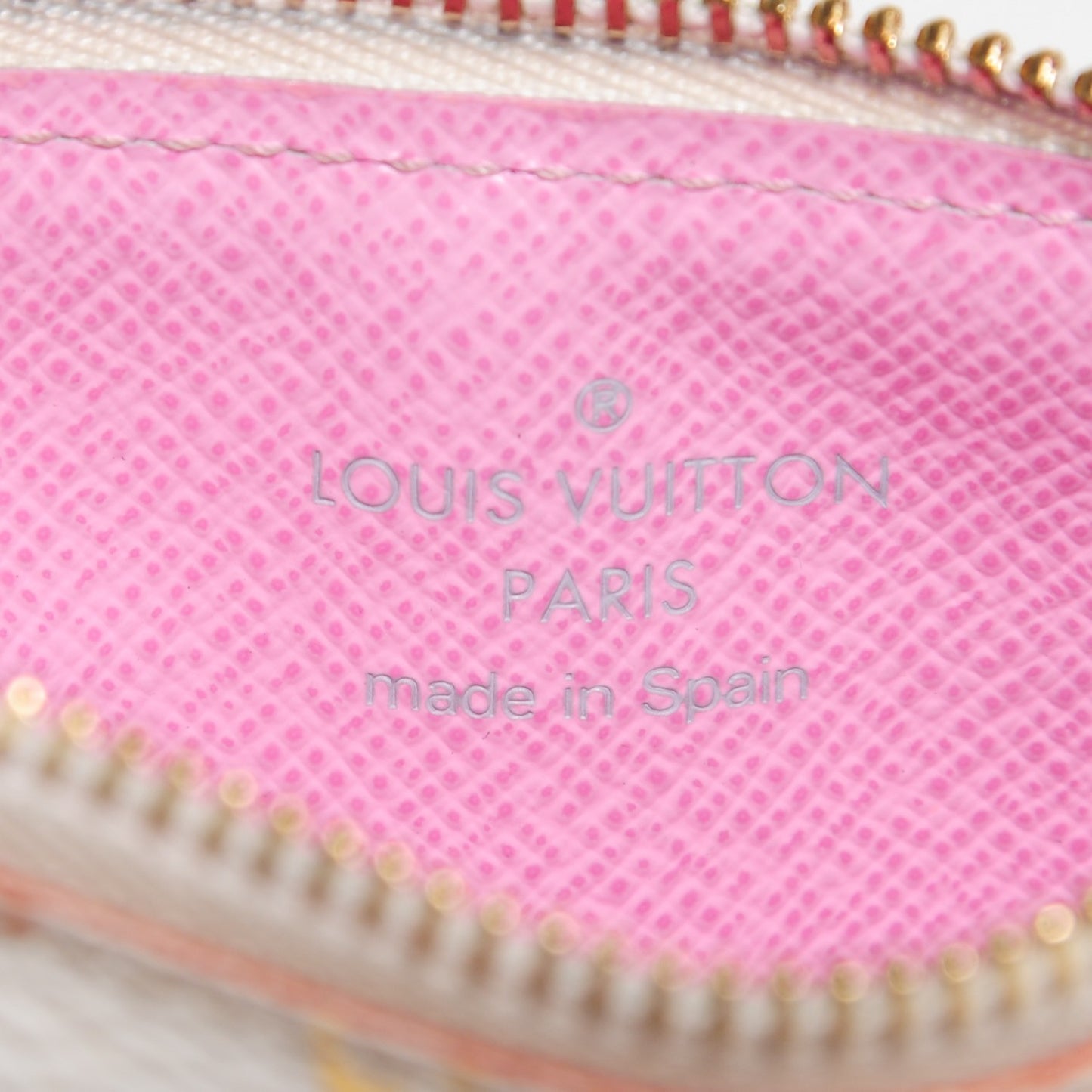 Monogram Multicolor Key Pouch White Litchi