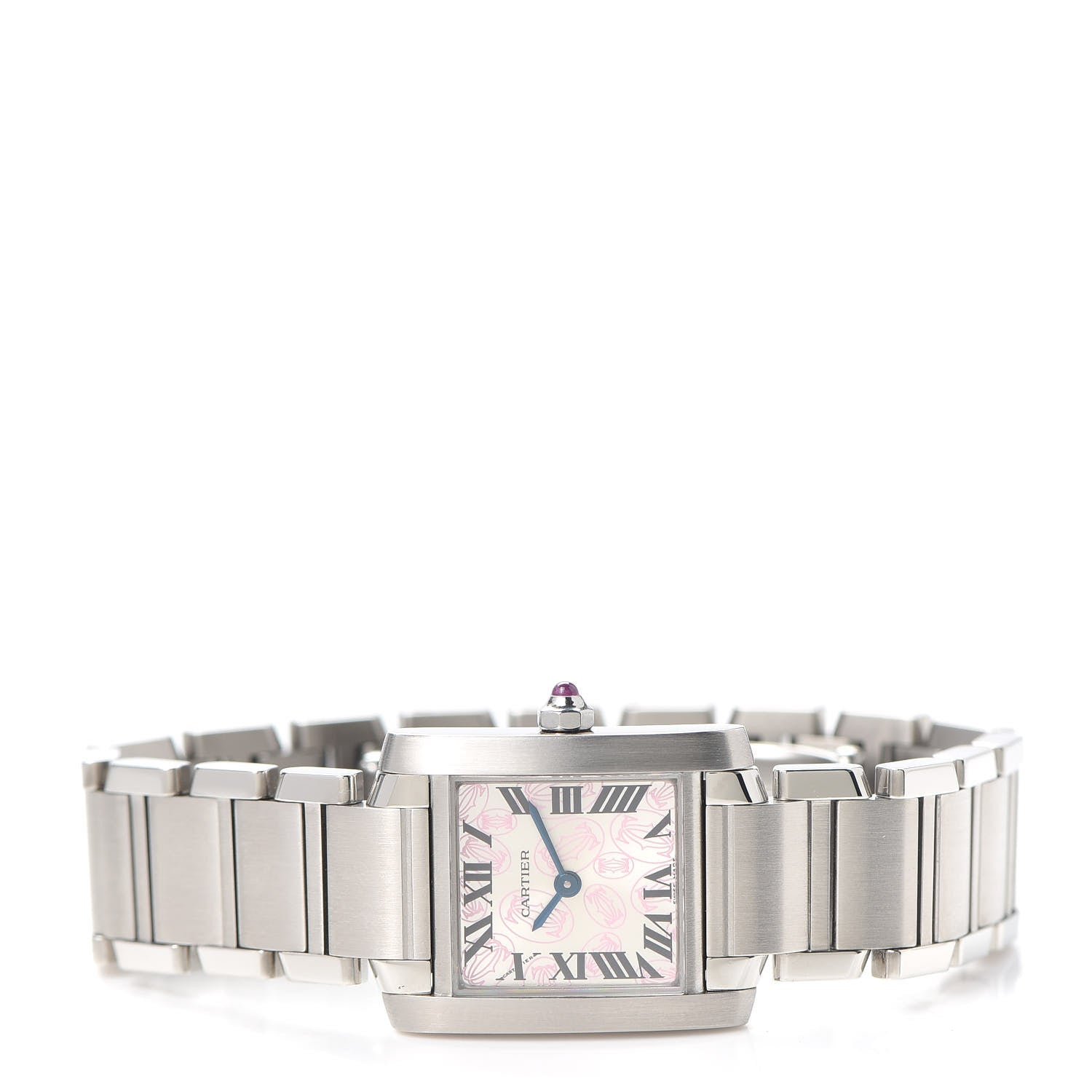 Cartier Stainless Steel 20mm Tank Francaise Quartz Watch Pink 2 of 5