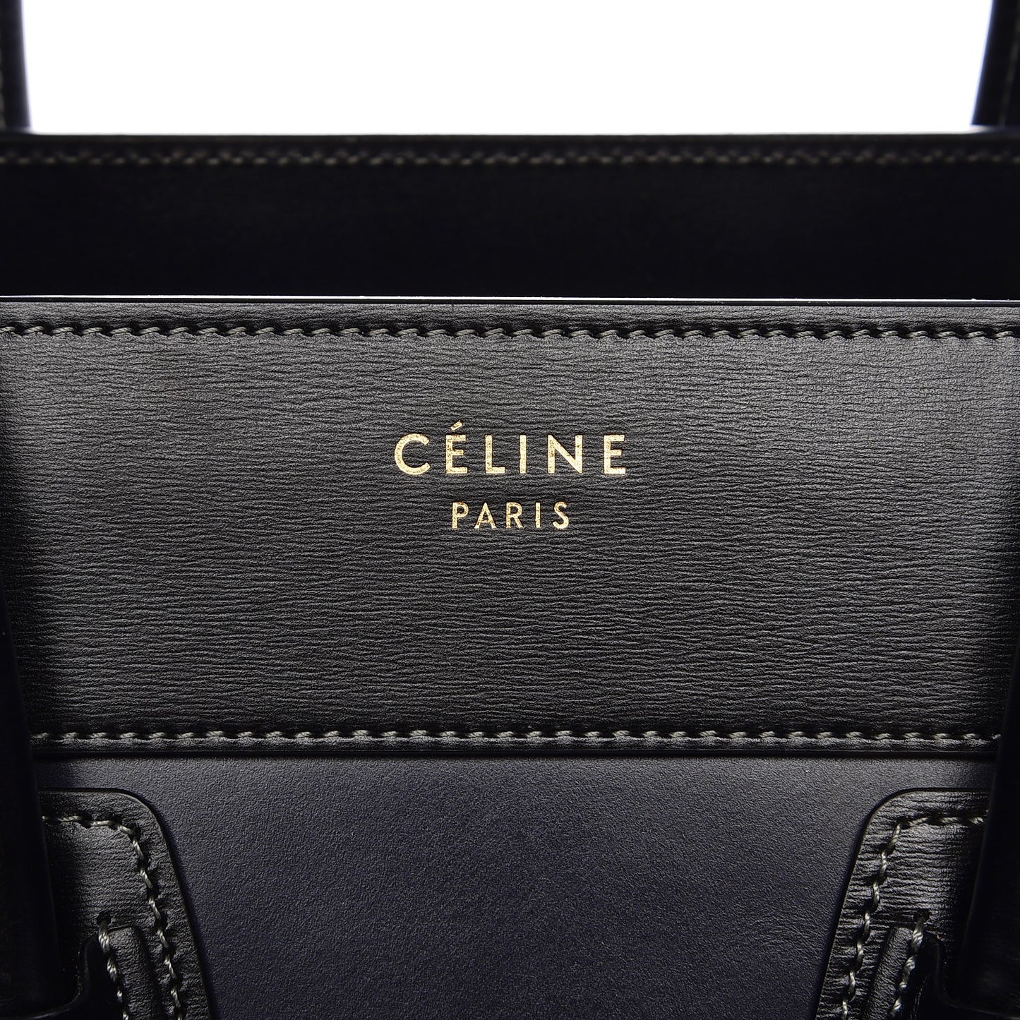 Glazed Calfskin Micro Tri-Color Luggage Dark Blue