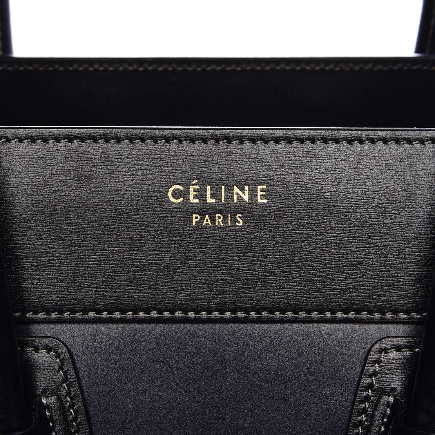 Celine Glazed Calfskin Micro Tri-Color Luggage Dark Blue 6 of 8