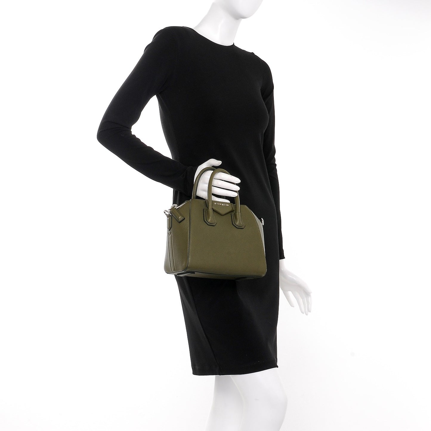 Sugar Goatskin Mini Antigona Khaki